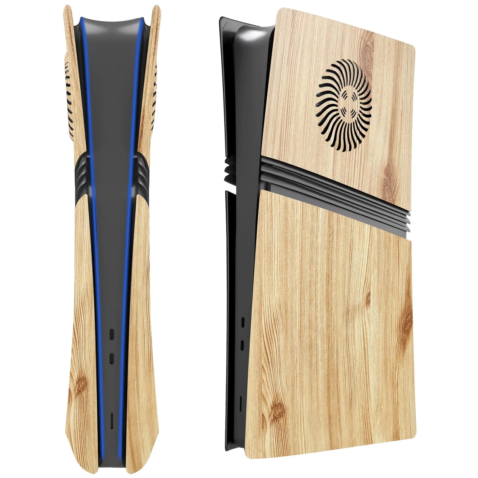 Wood Grain Design Faceplate for PlayStation 5 Pro Digital Edition