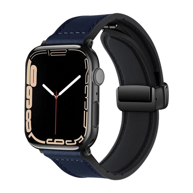 Genuine Leather Magnetic Bracelet Band for Apple Watch