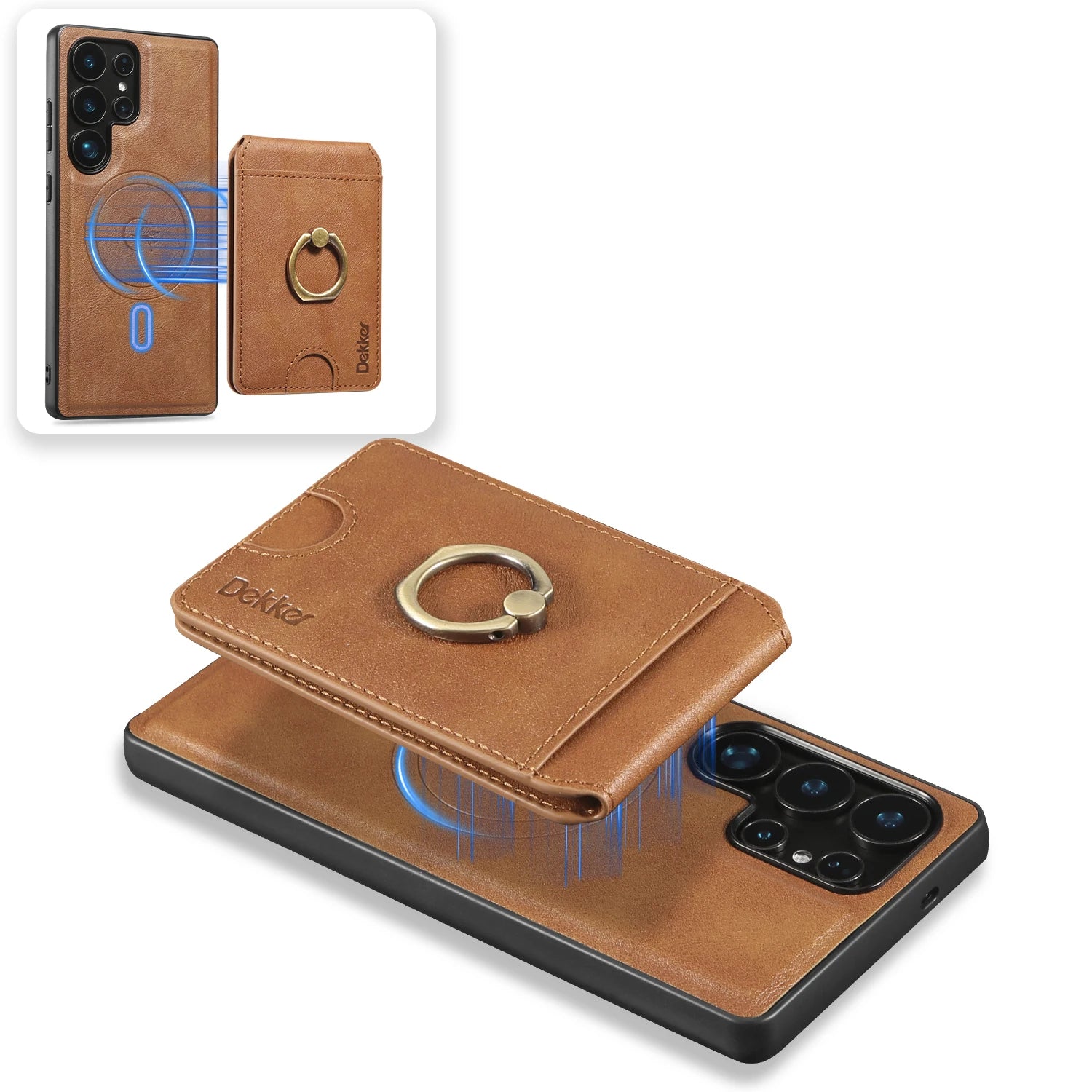 2-in-1 Detachable Magnetic Card Slot Wallet Leather Case for Samsung Galaxy S25 Series