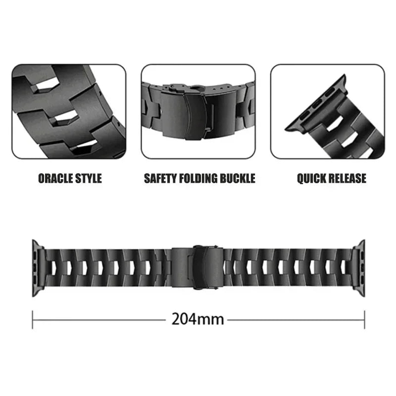 Luxury Titanium Metal Strap for Apple Watch