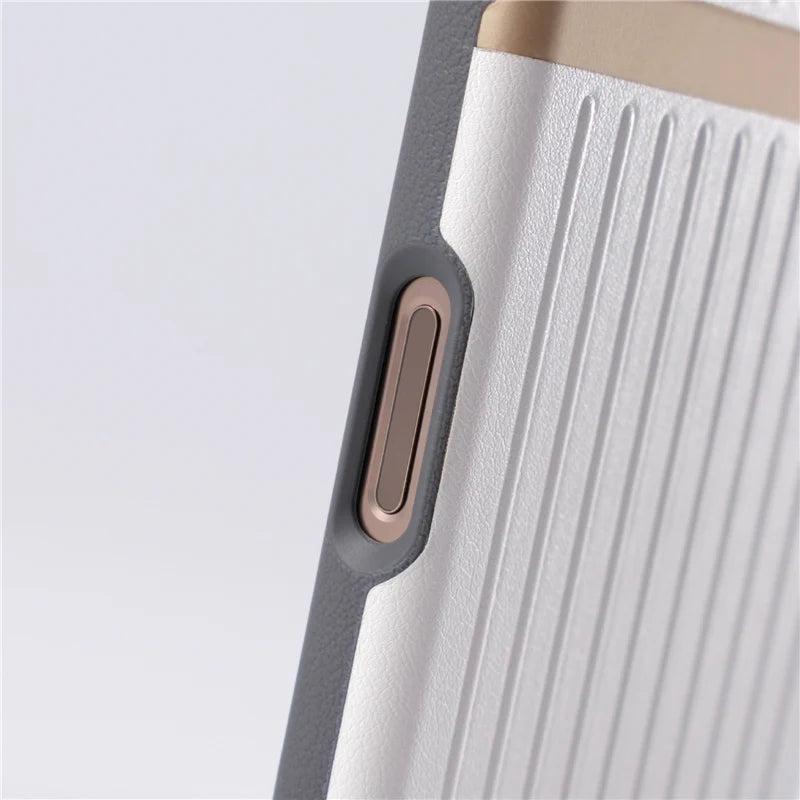 Elegant Suitcase Style PU Leather MagSafe Case for iPhone 16 Series