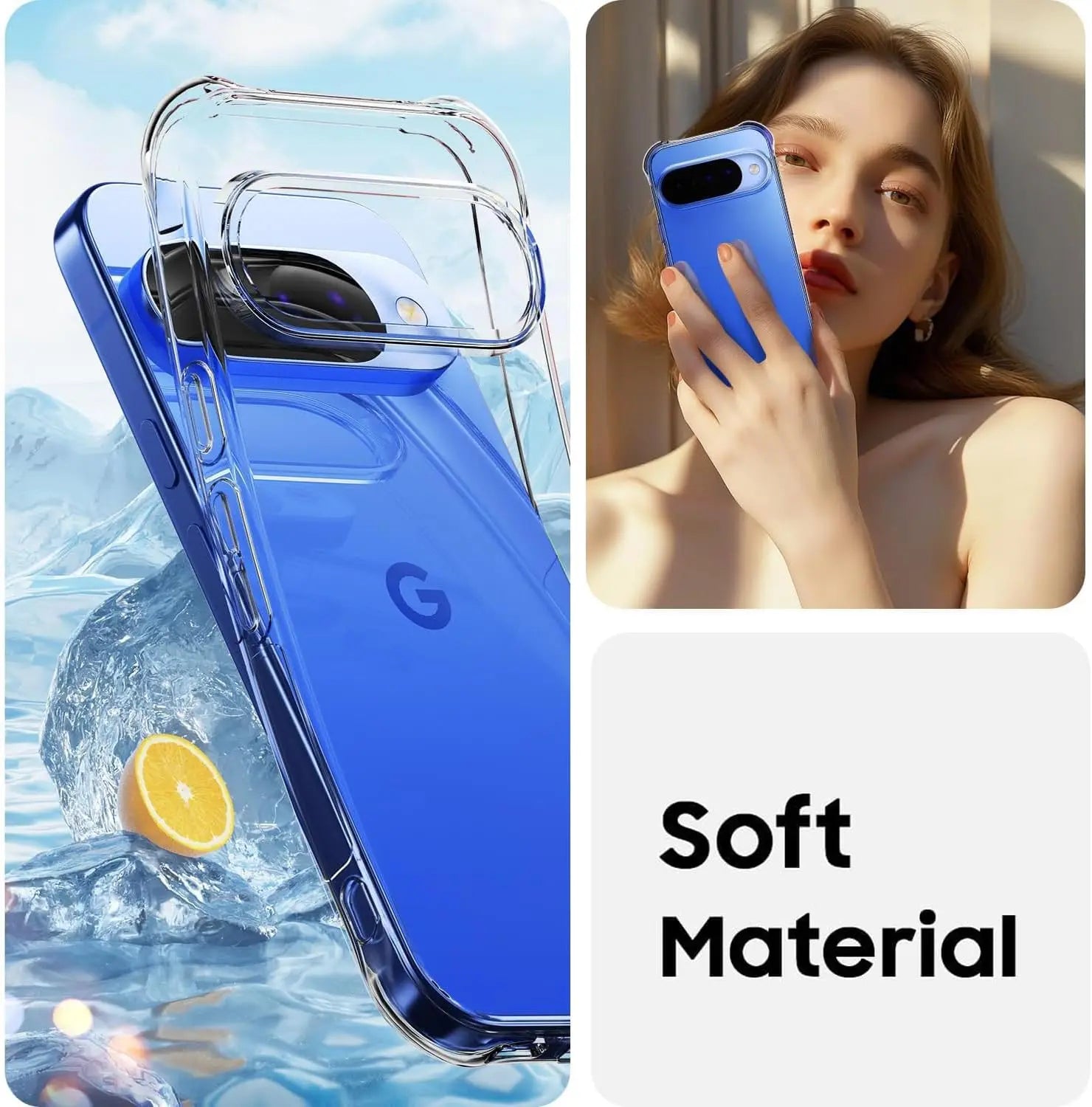Soft TPU Transparent Shockproof Airbag Case for Google Pixel 10 Series