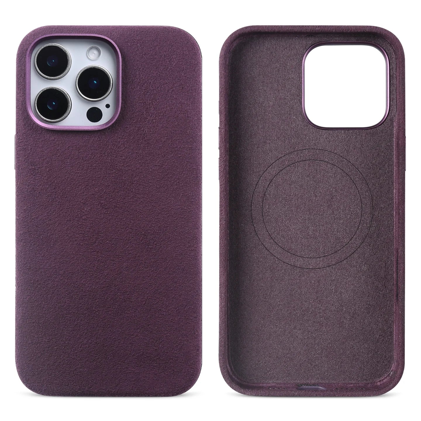 Luxury Full-Wrapped Alcantara MagSafe Case for iPhone 16 Series