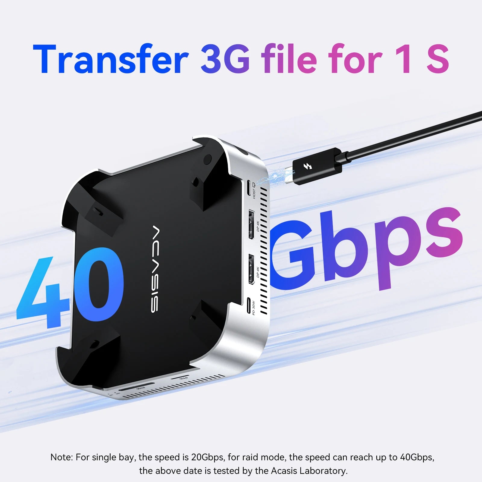 Acasis USB-C Docking Station with Dual M.2 NVMe SSD Bays for Mac Mini M4/M4 Pro