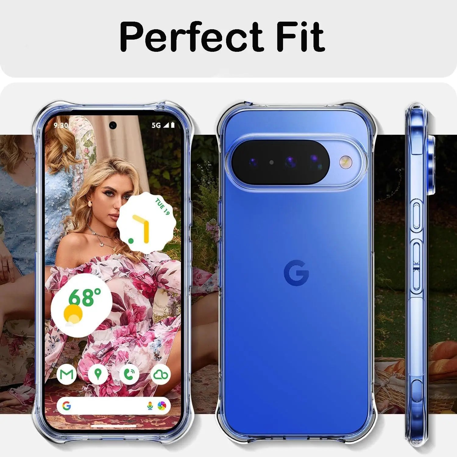 Soft TPU Transparent Shockproof Airbag Case for Google Pixel 10 Series