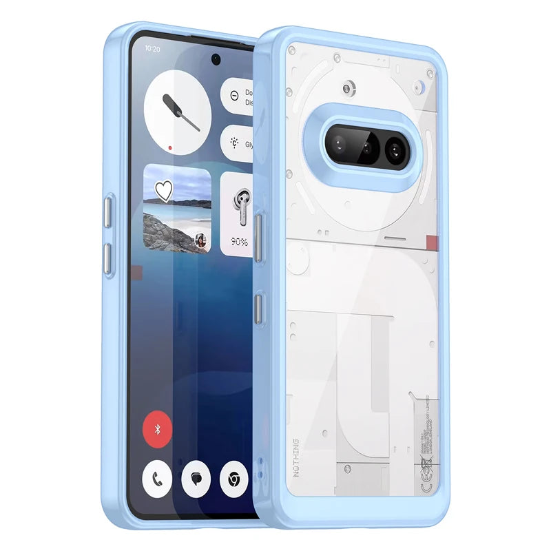 Clear Hard PC with Soft TPU Bumper Transparent Case for Nothing Phone 3a