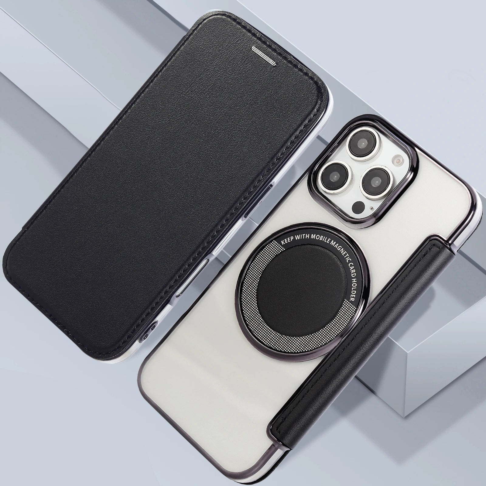 MagSafe-Compatible TPU Leather Wallet Case for iPhone 16 Series