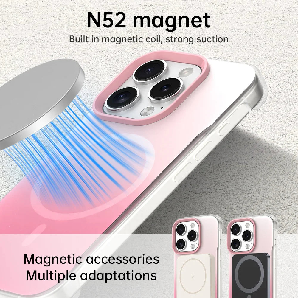 Borderless Gradient Frosted MagSafe Case for iPhone 16 Series