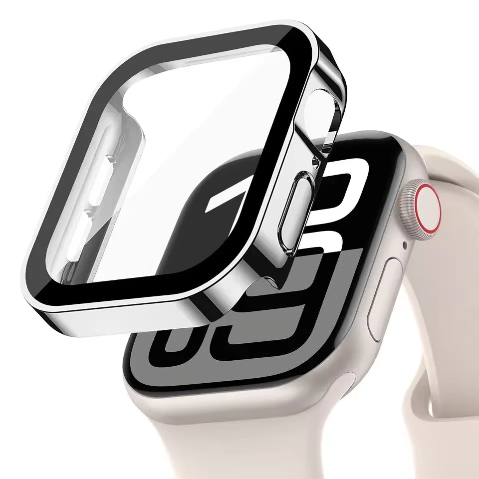 Apple Watch Series 11 Screen Protector Case with Tempered Glass