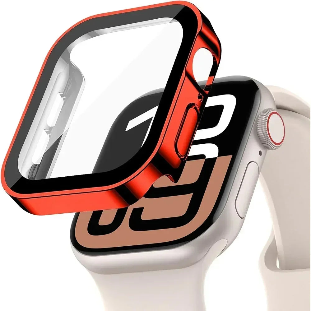 Protective Bumper Case with Built-in Tempered Glass for Apple Watch