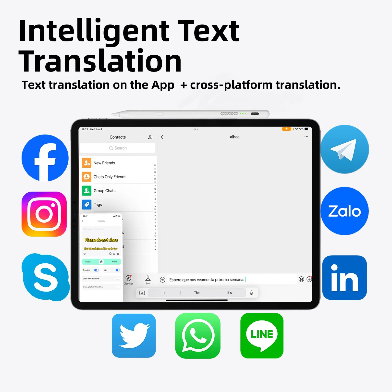 GOOJODOQ Ai07 Tilt-Sensitive iPad Stylus with Palm Rejection