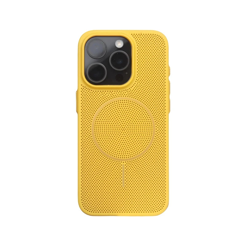 Ultrathin Grid Mesh Cooling Hard PC MagSafe Case for iPhone 15 Series