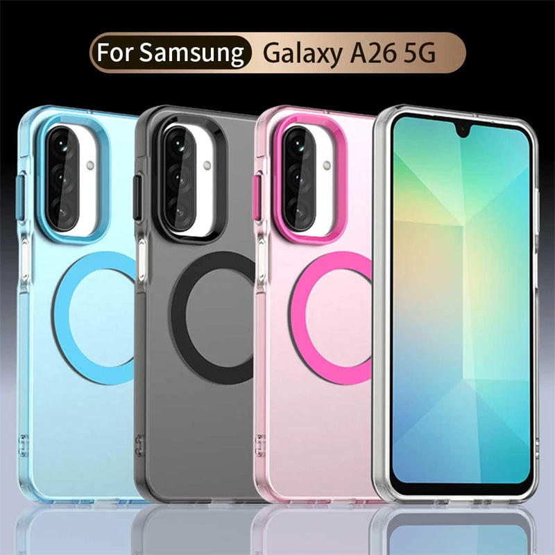 Luxury Frosted Silicone Magnetic Case for Samsung Galaxy A26
