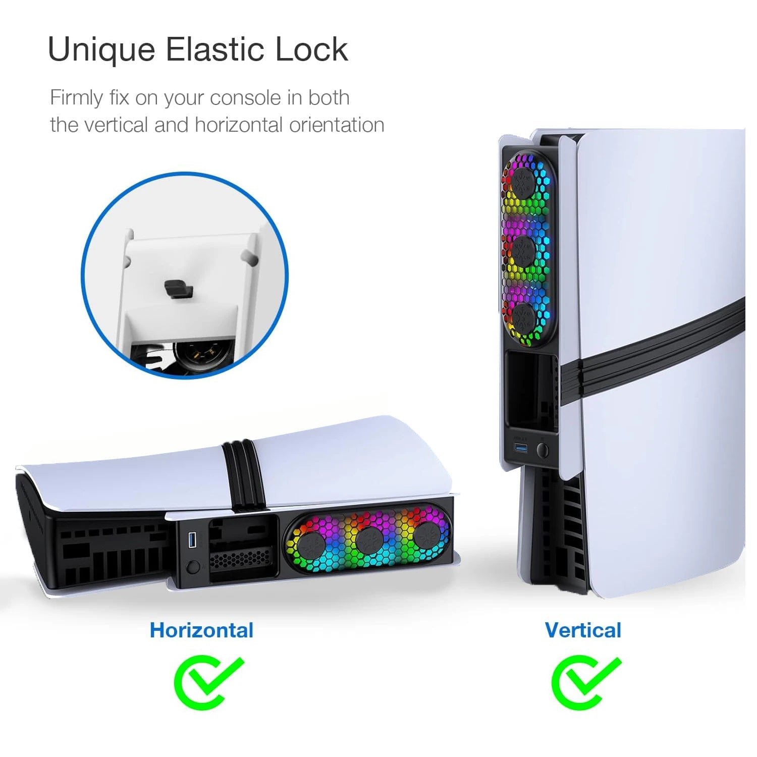 PlayStation 5 Pro Cooling Fan with LED Lights