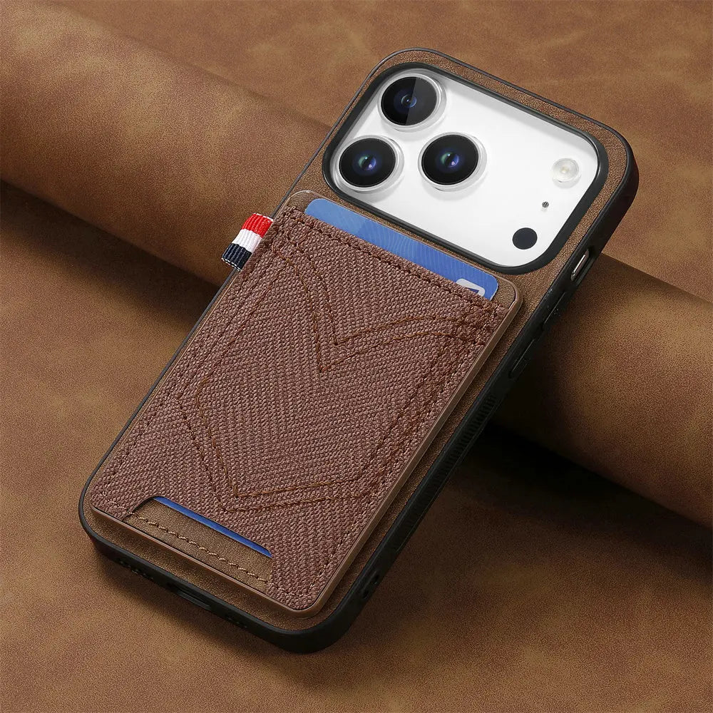 Fashion Jeans-Style Leather Wallet Case for iPhone 17 Series