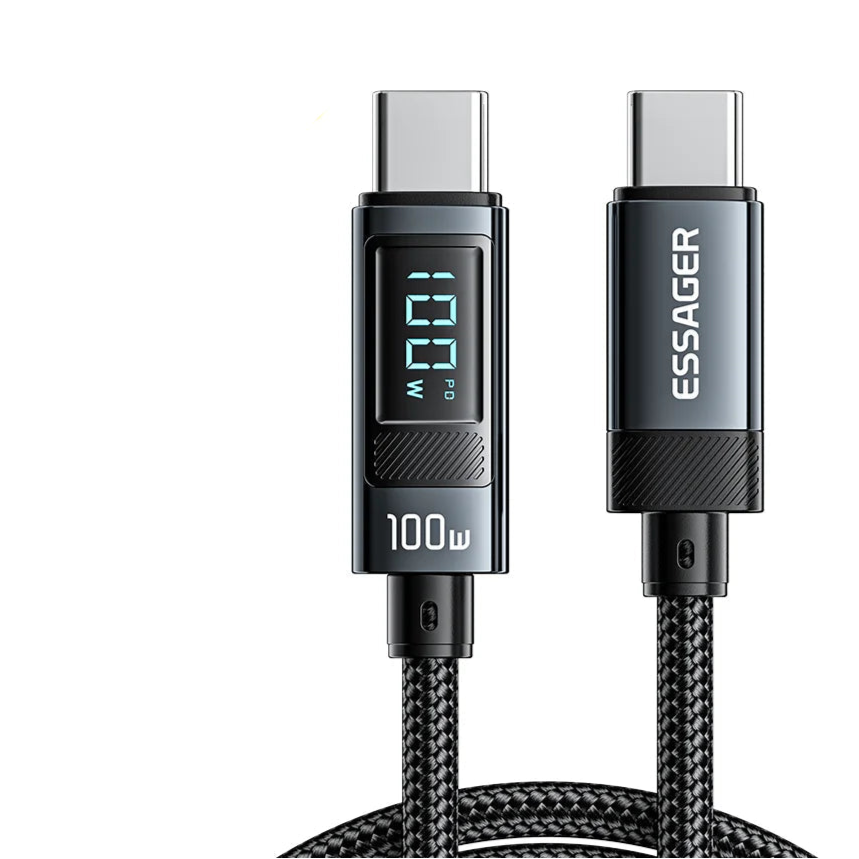 Essager 100W USB Type-C Fast Charging Cable with LED Digital Display