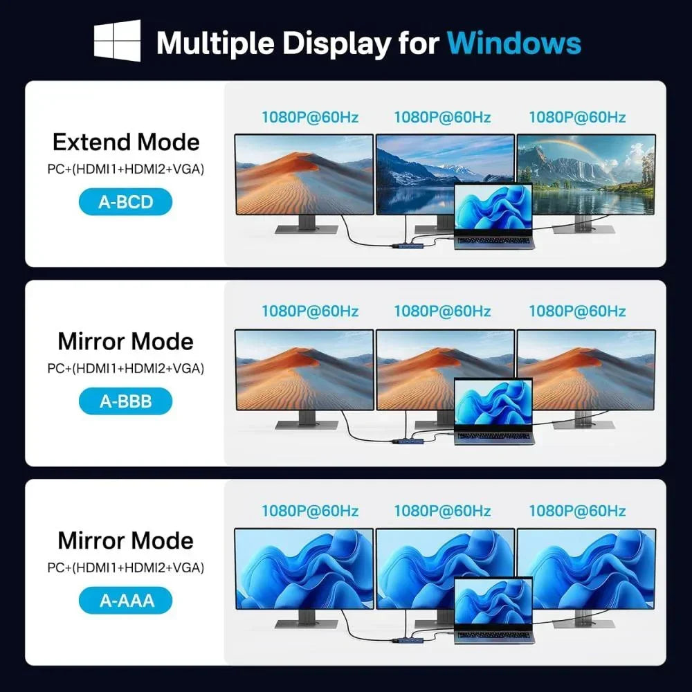 Acasis DS-0801 8-in-1 USB-C Docking Station