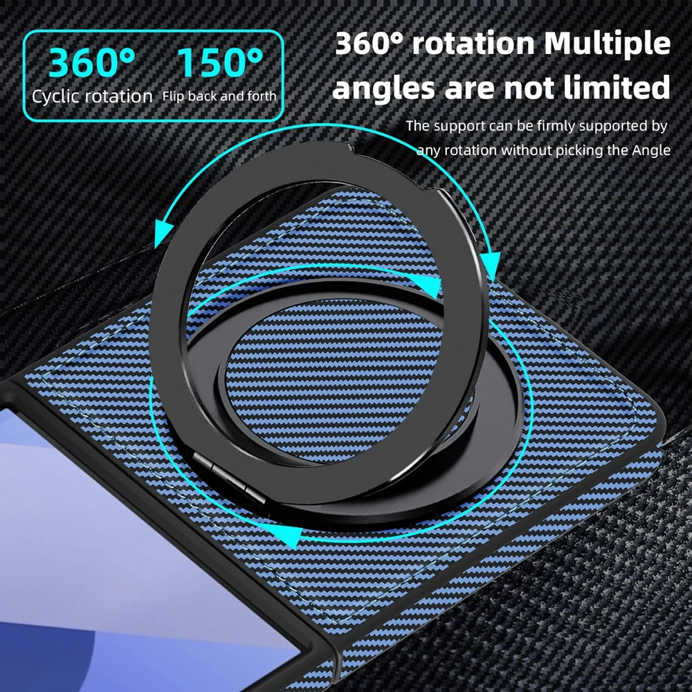 Samsung Galaxy Z Flip 7 Magnetic Phone Case with Built-in Ring Kickstand