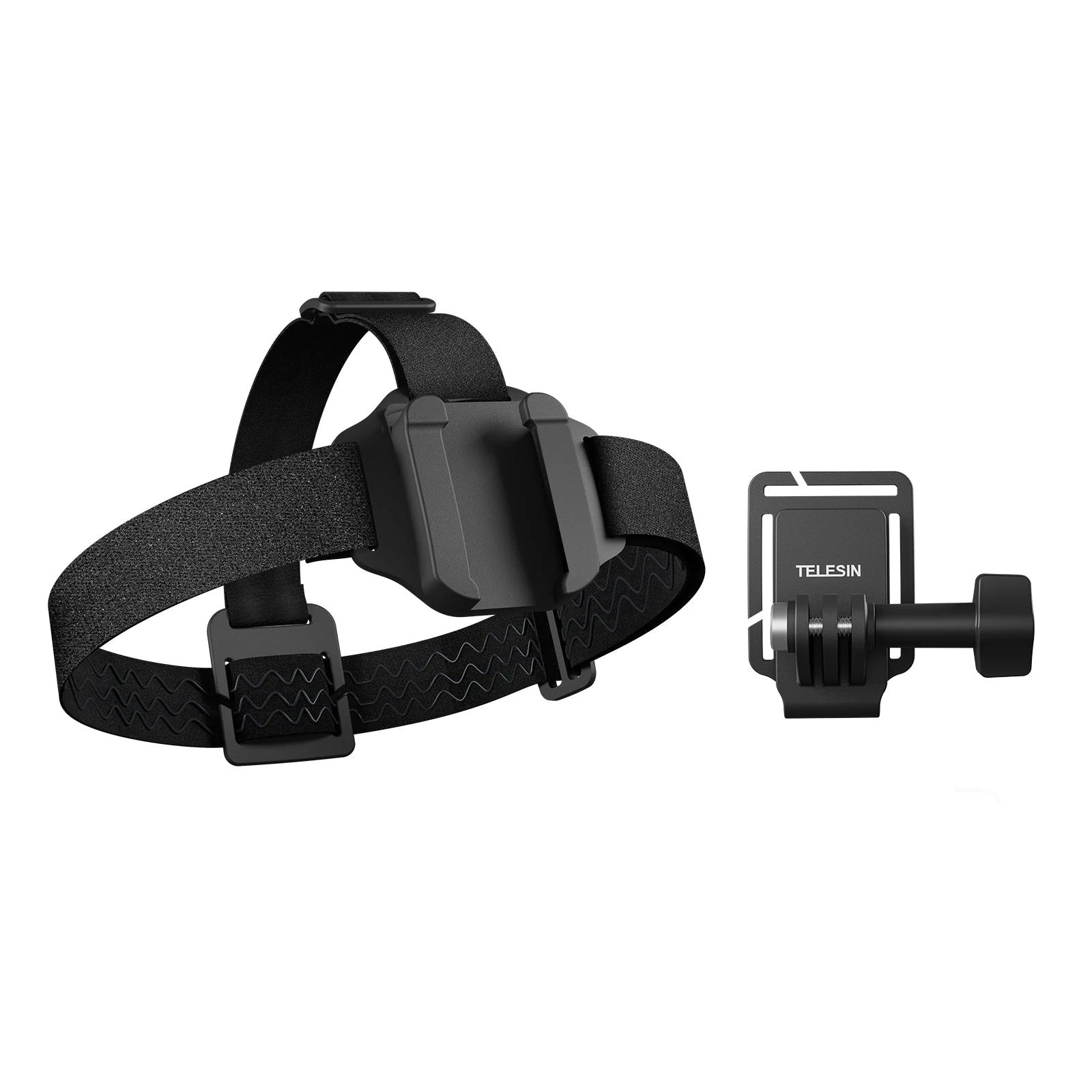 TELESIN 2-in-1 Head Strap & Hat Clip for Action Cameras