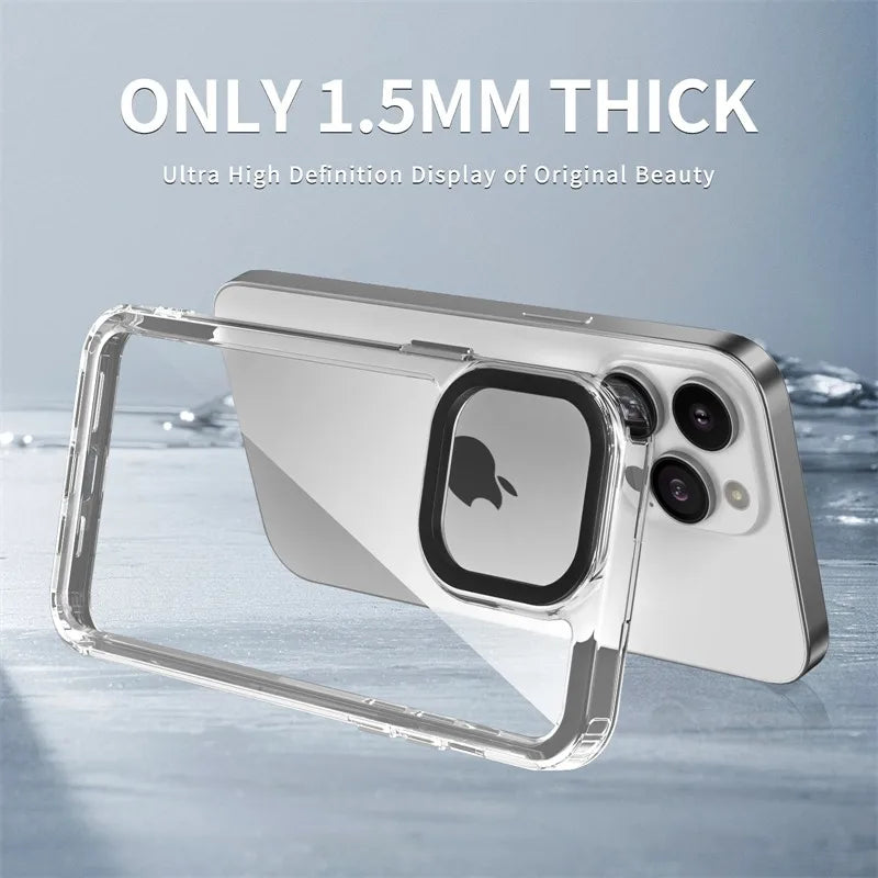 Luxury Protective Clear Acrylic Case for iPhone 15 Series