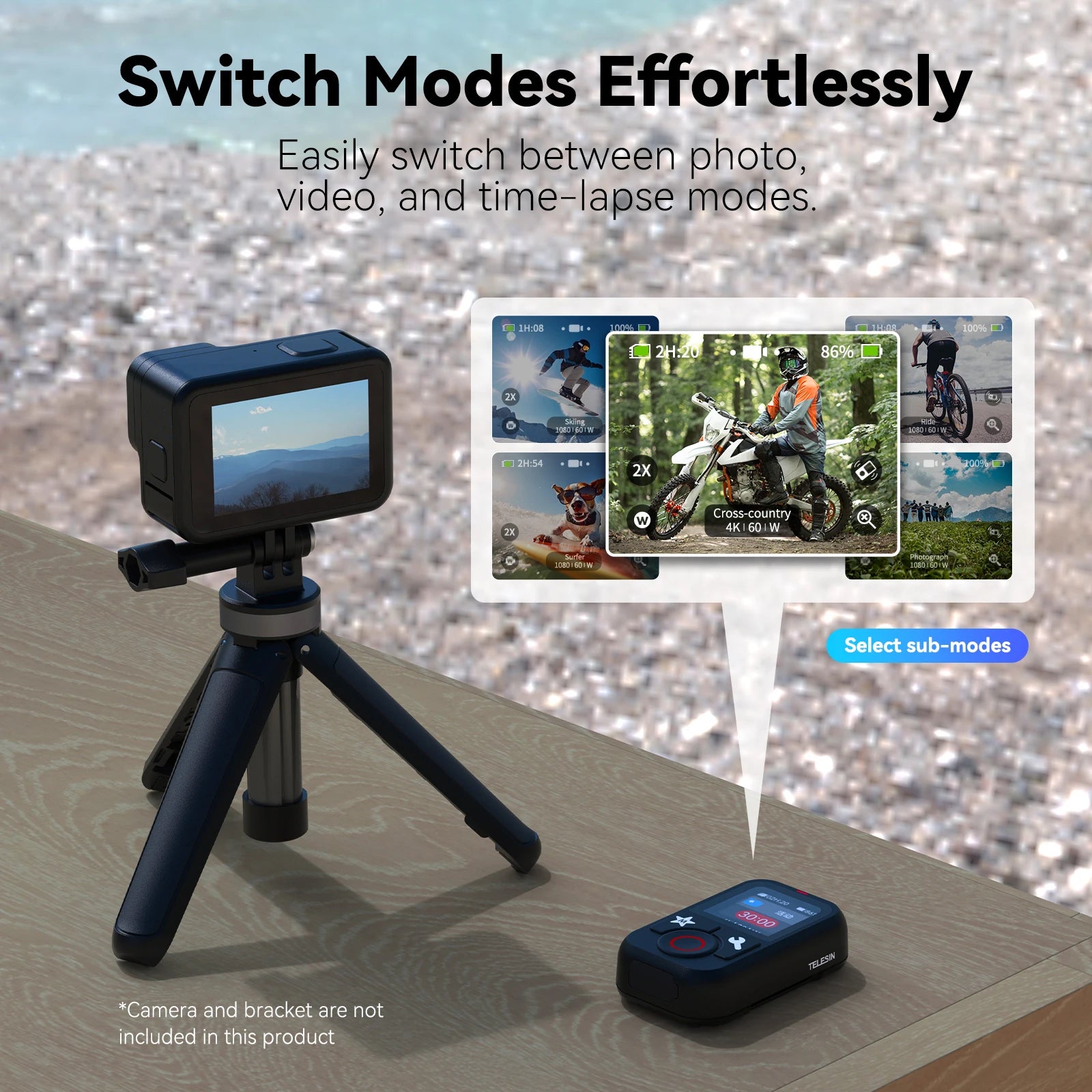 TELESIN Waterproof Bluetooth Remote Control for GoPro Hero 13