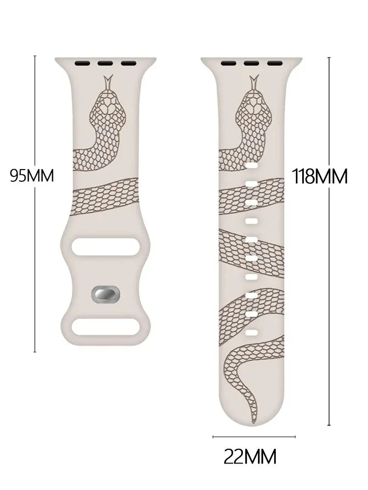 Premium Engraved Silicone Strap for Apple Watch