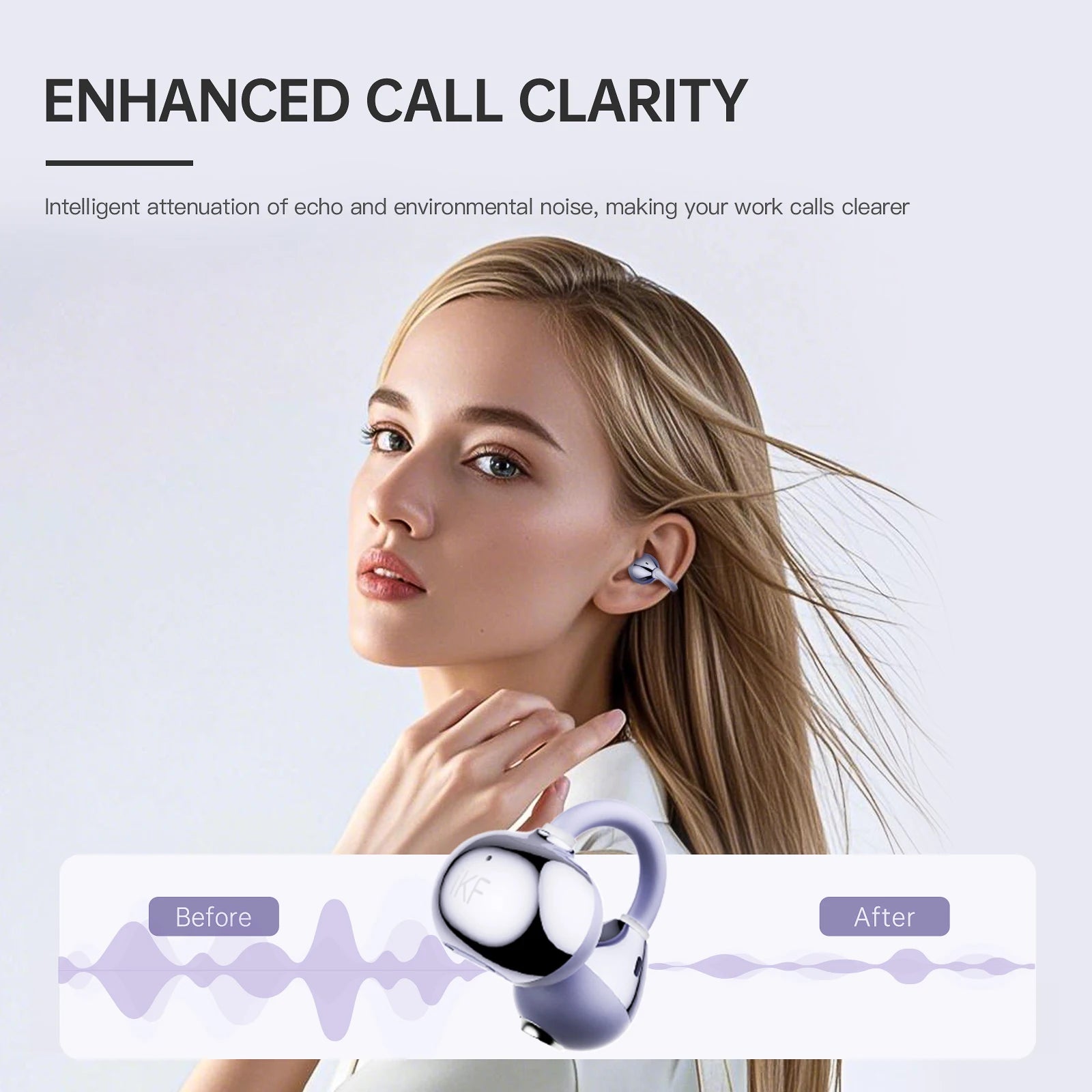 iKF Air Clip Wireless Open-Ear Earphones