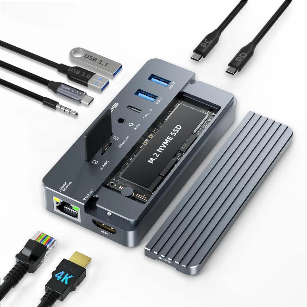 Acasis CM073 10-in-1 USB-C Dock with NVMe SSD Slot