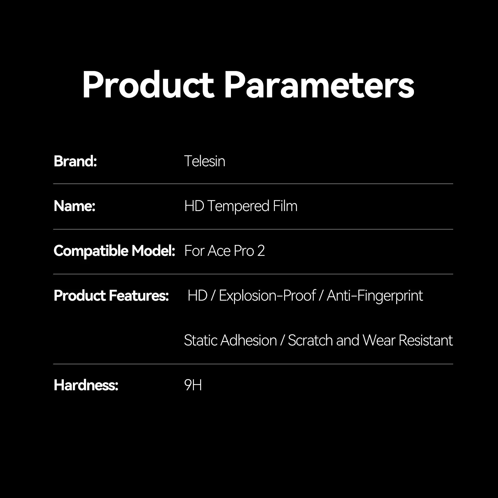 TELESIN Tempered Glass Screen Protector for Insta360 Ace Pro 2