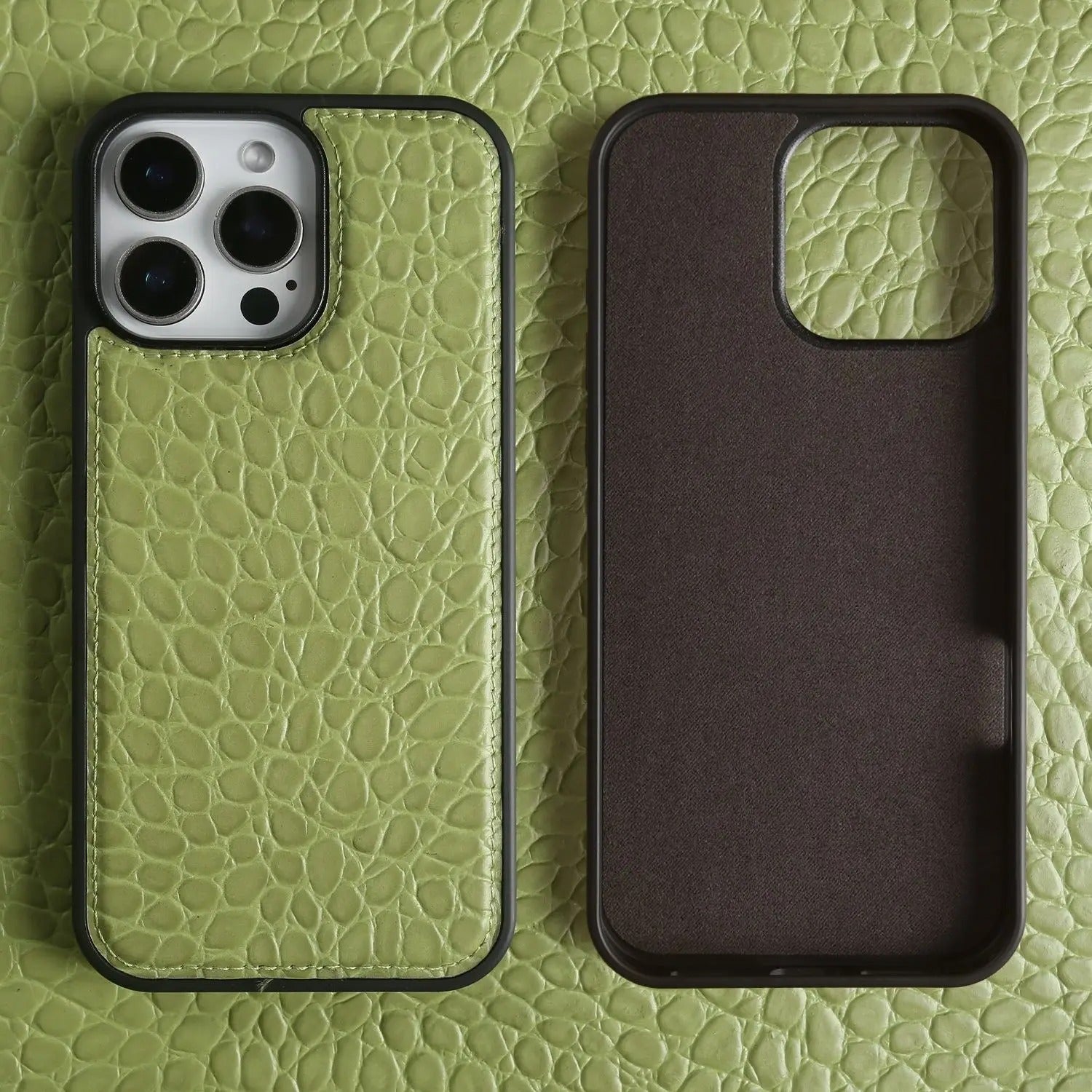 Premium Crocodile Pattern Genuine Leather Case for iPhone 16 Series