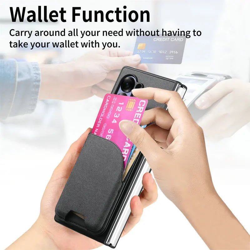 Samsung Galaxy Z Fold 7 Luxury Magnetic Leather Case with Card Holder