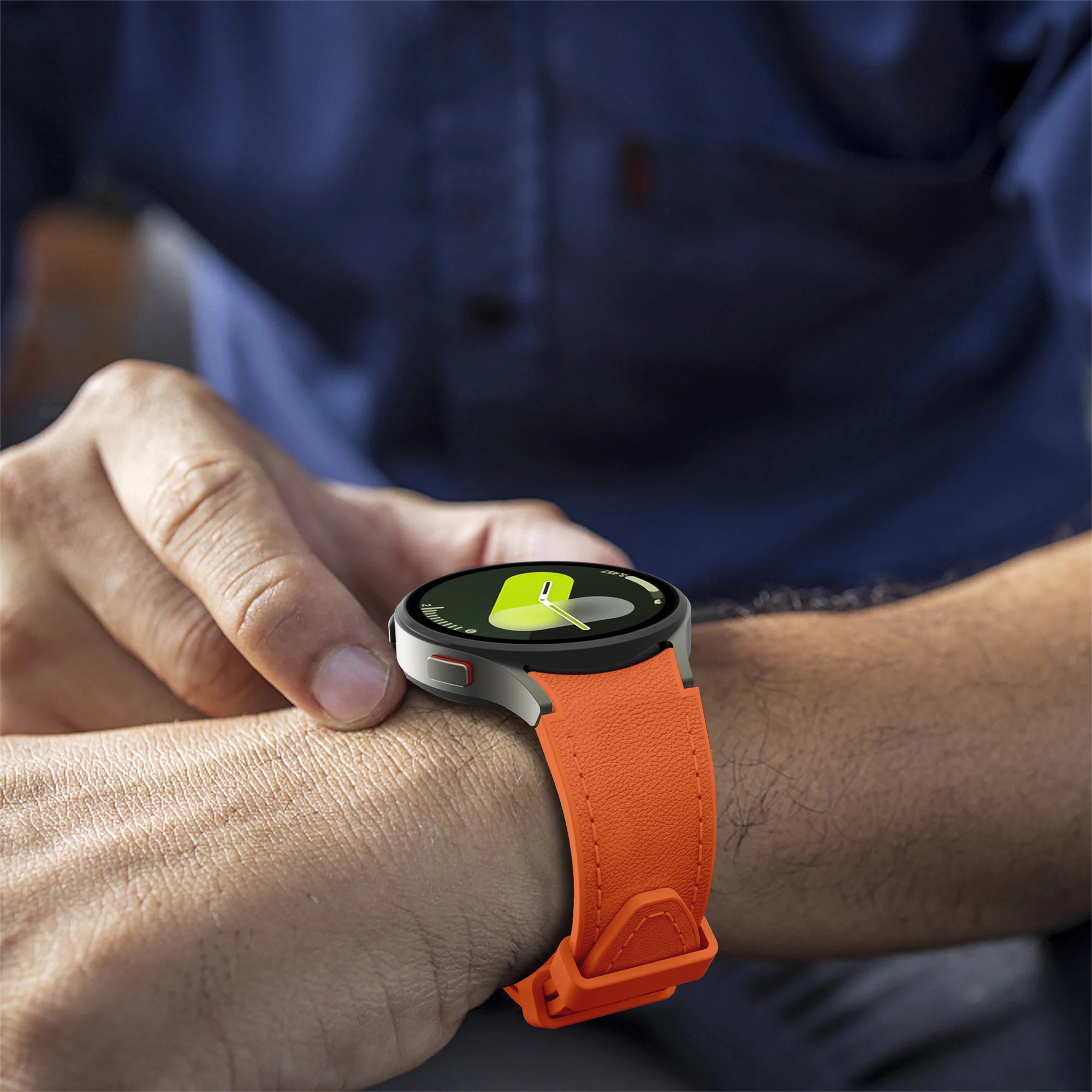 No-Gap Leather & Silicone Strap for Samsung Galaxy Watch 7