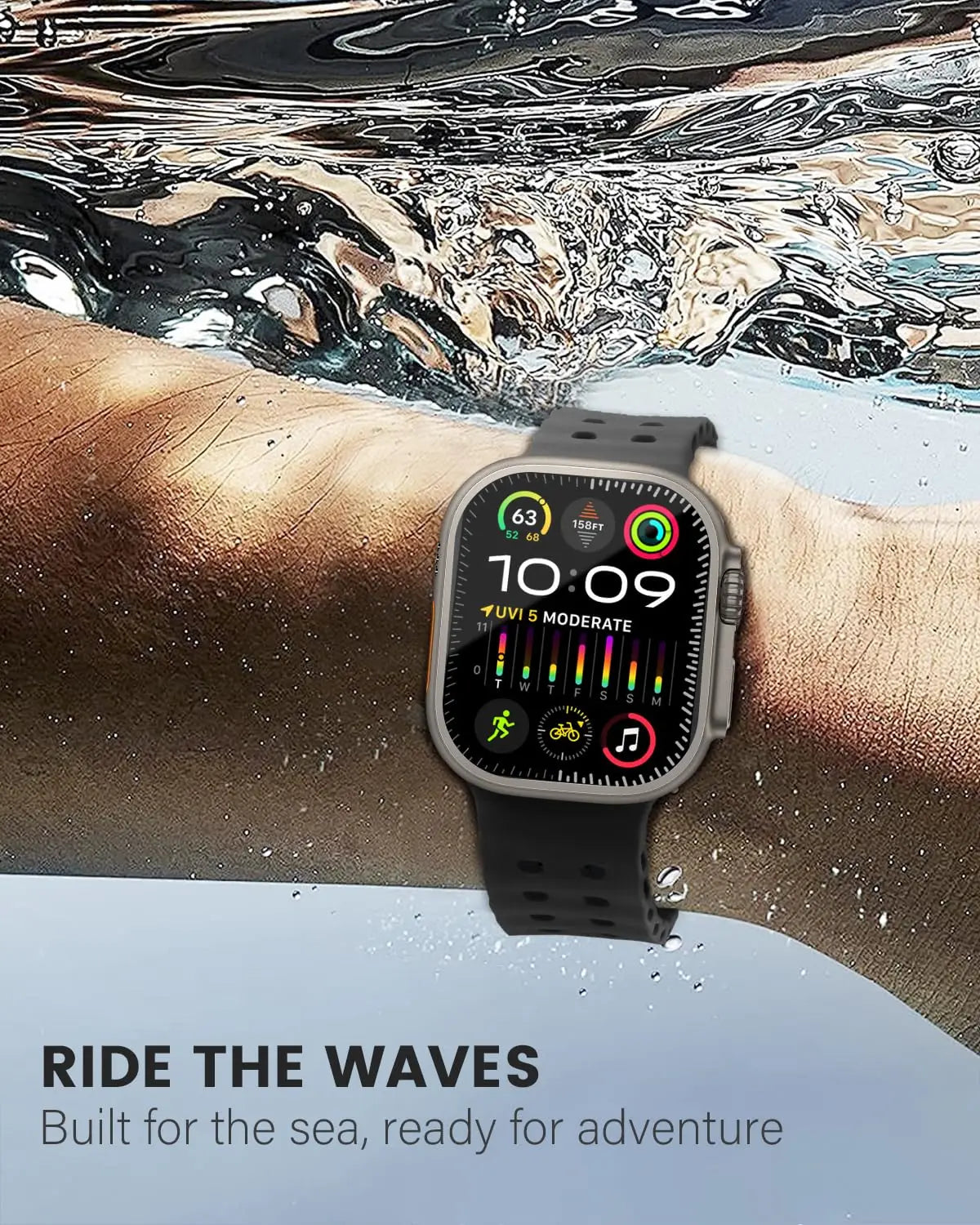 Durable Silicone Sport Wristband for Apple Watch