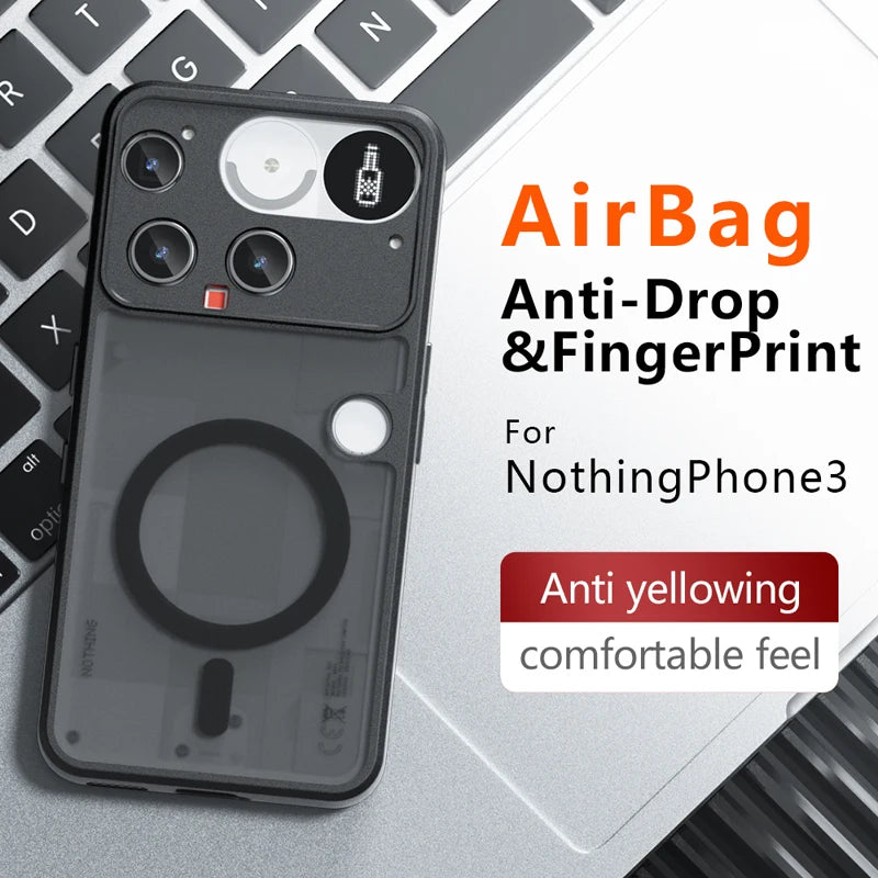 Shockproof Translucent Magnetic Case for Nothing Phone 3