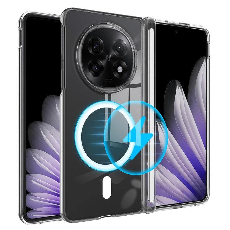 Anti-Fingerprint Transparent Magnetic Case for OPPO Find N5
