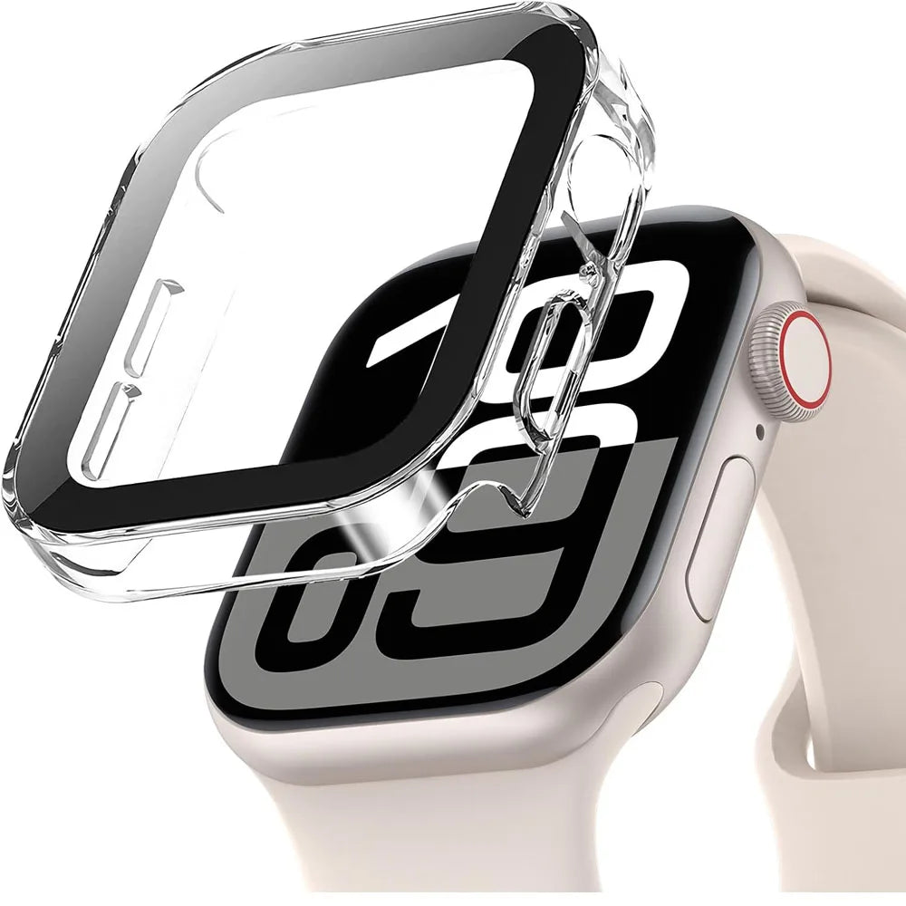 Apple Watch Series 10 Screen Protector Case with Tempered Glass