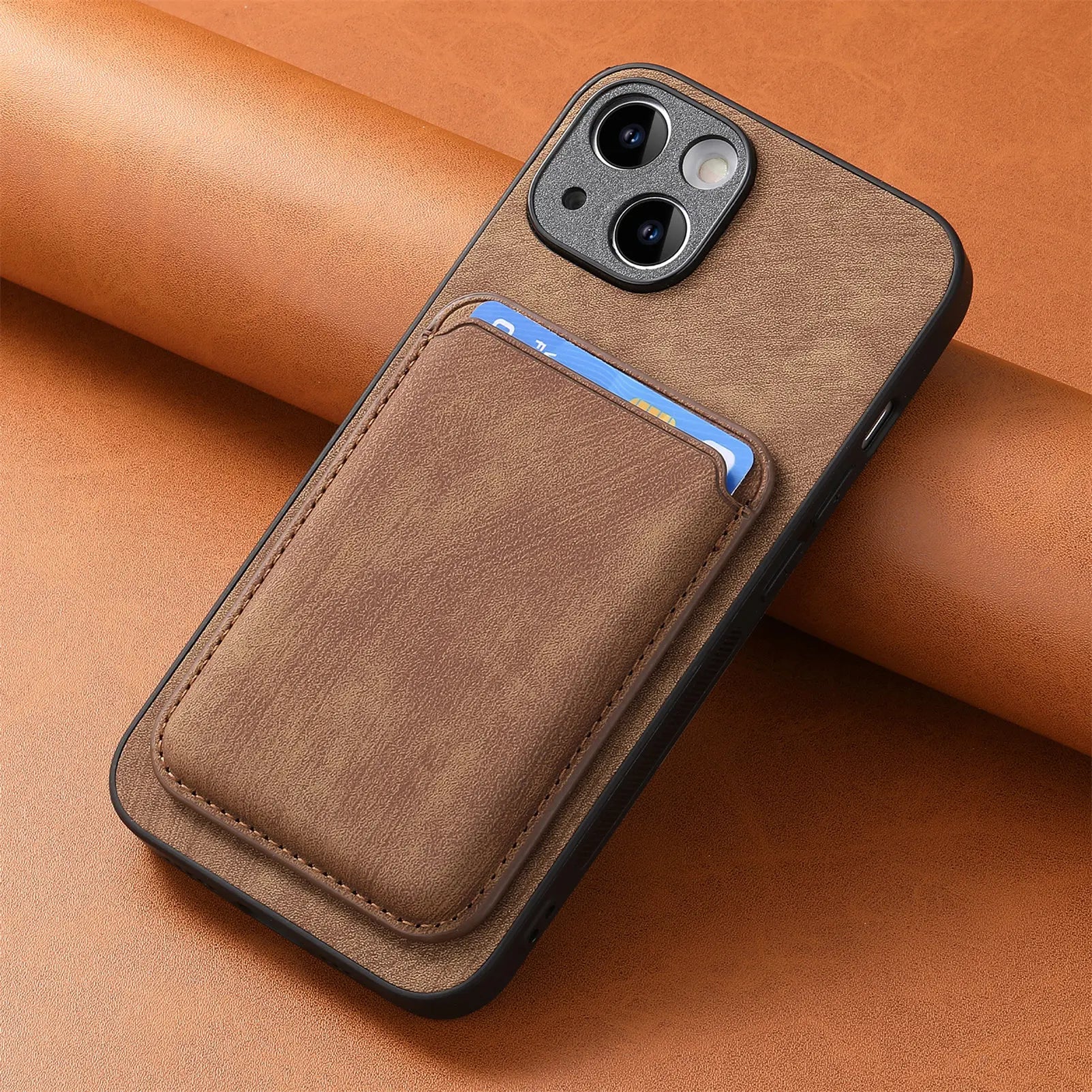 2-in-1 Detachable MagSafe Card Slot Leather Case for iPhone 15 Series