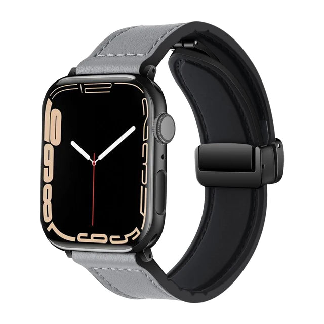 Genuine Leather Magnetic Bracelet Band for Apple Watch