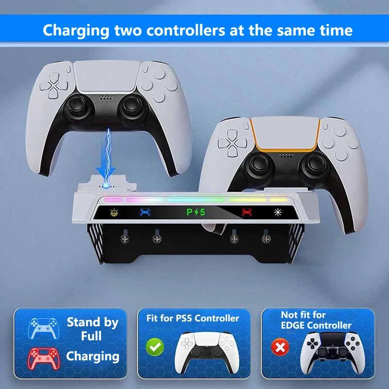 PlayStation 5 Pro RGB Wall Mount & USB Charging Hub