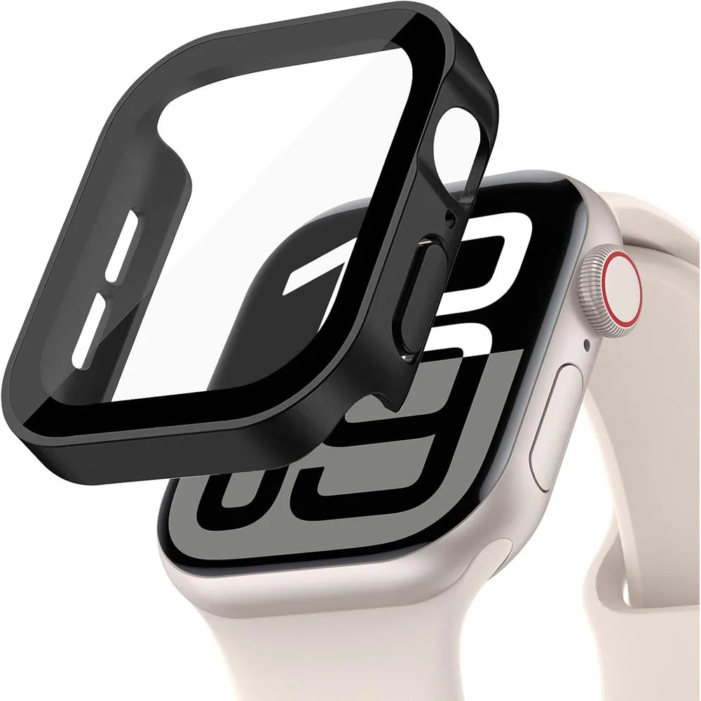 Apple Watch Series 10 Screen Protector Case with Tempered Glass