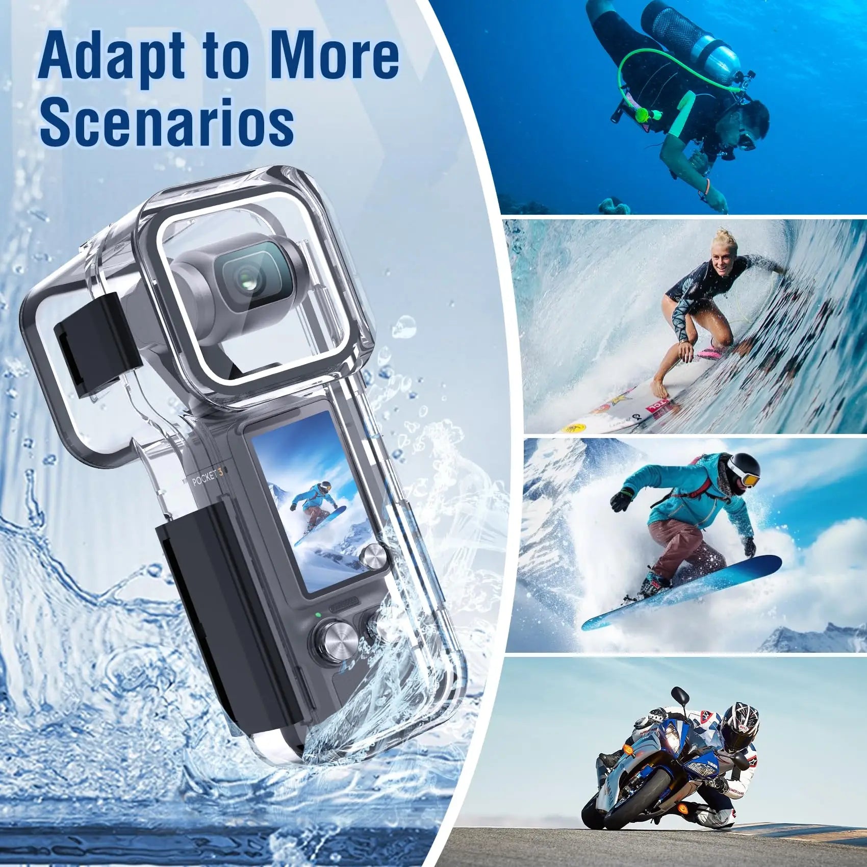 Waterproof Diving Housing Cover for DJI OSMO Pocket 3