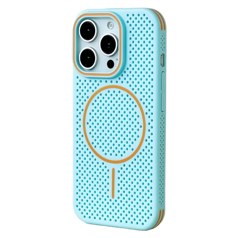Slim Hollow Mesh MagSafe Protective Case for iPhone 15 Series