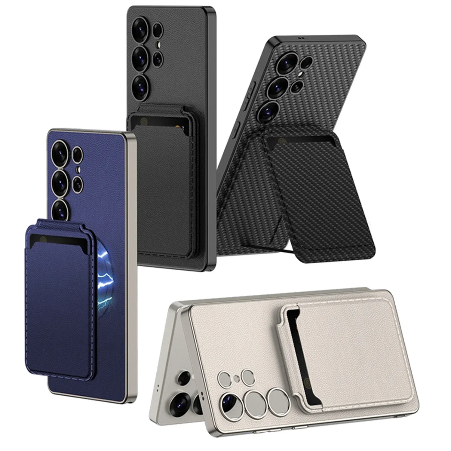 Slim PU Leather Case with Card Slot for Samsung Galaxy S25 Series