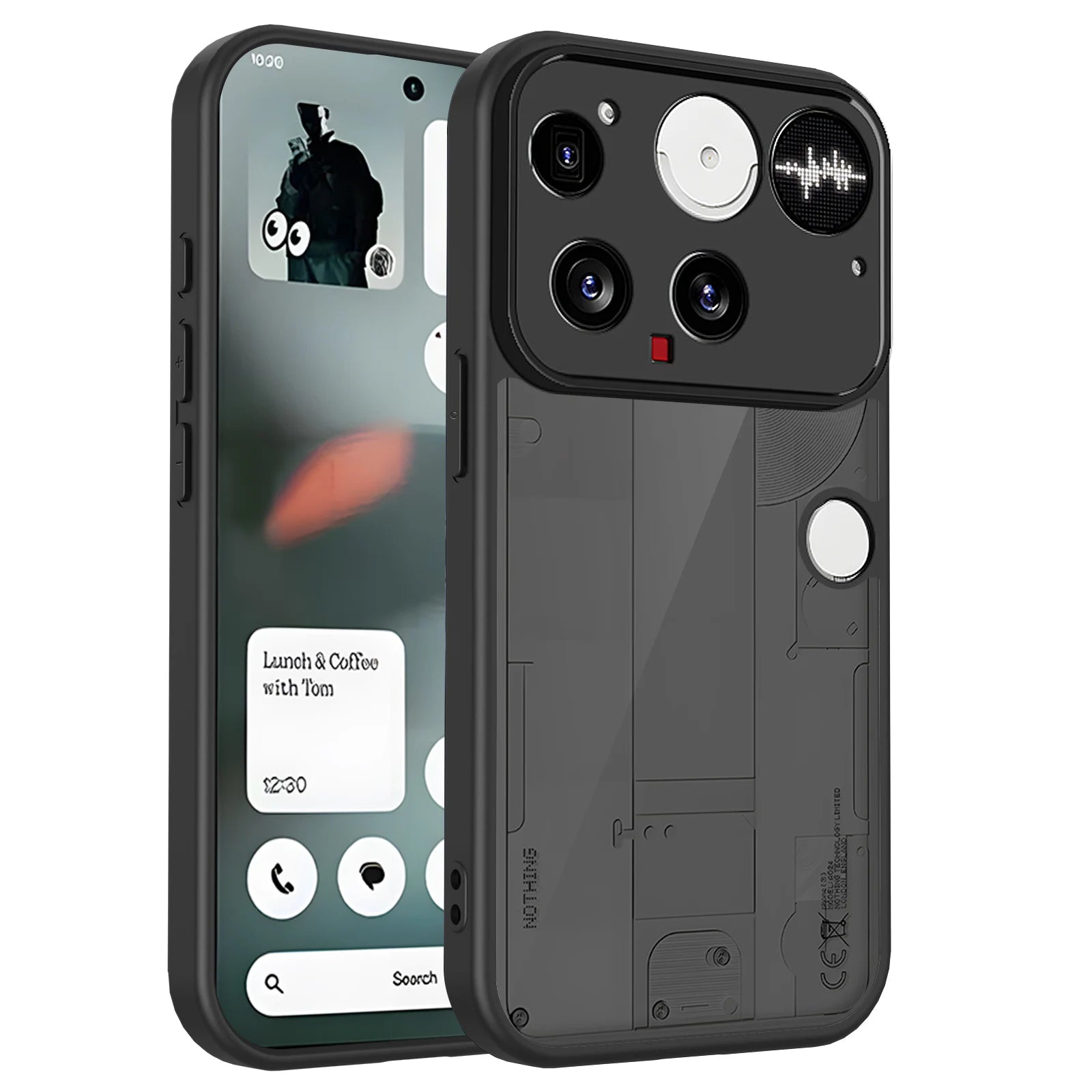 Armor Matte Transparent Shockproof Case with Lens Protection for Nothing Phone 3