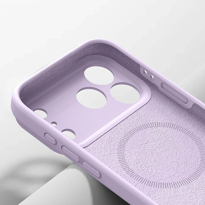 Protective Liquid Silicone MagSafe Case for iPhone 17 Series