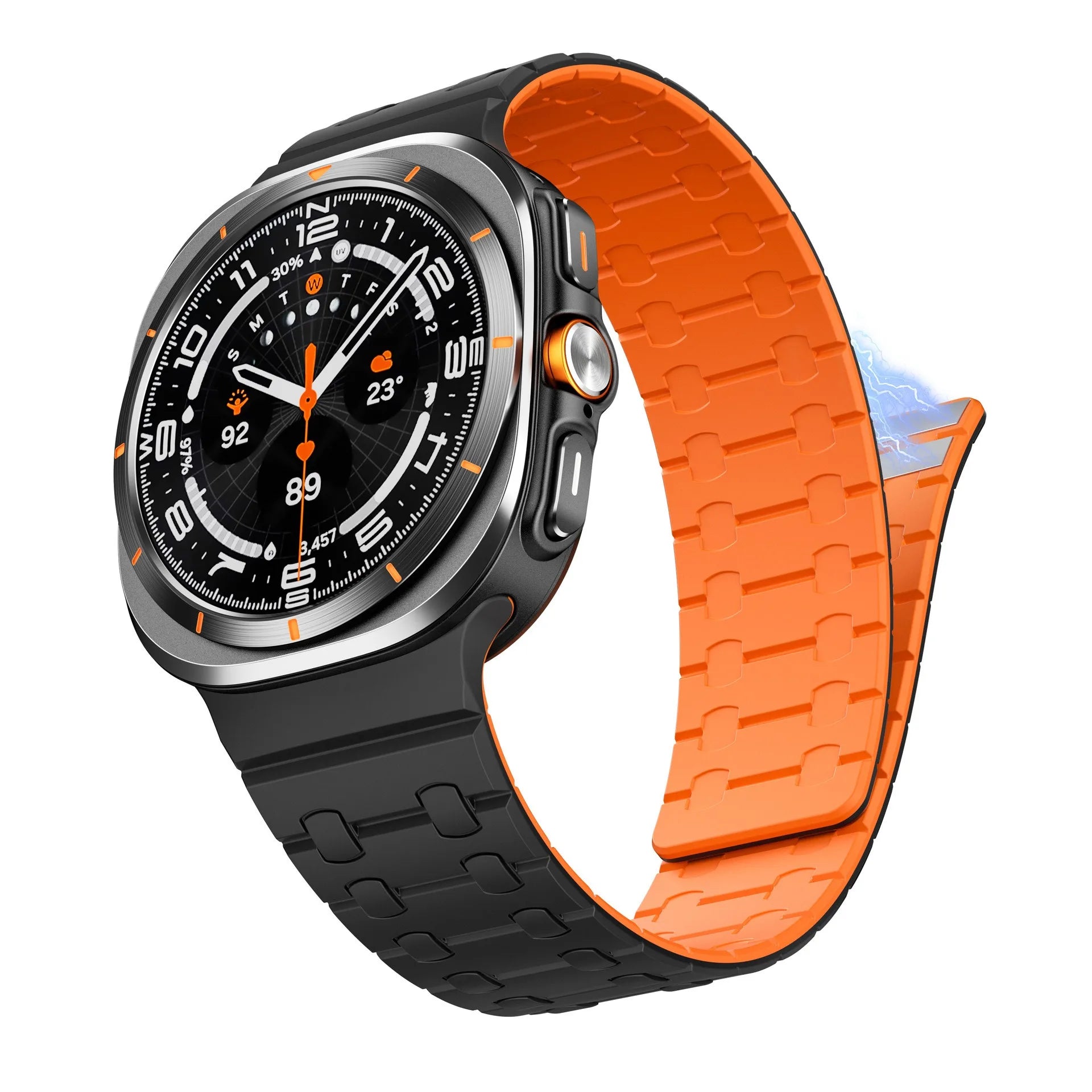 Silicone Magnetic Loop Watch Strap for Samsung Galaxy Watch Ultra
