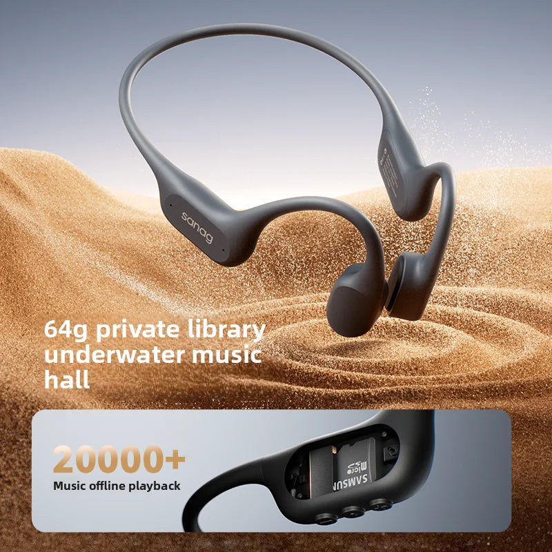 Sanag B77S Waterproof IPX8 Bone Conduction Bluetooth 6.0 Earphones
