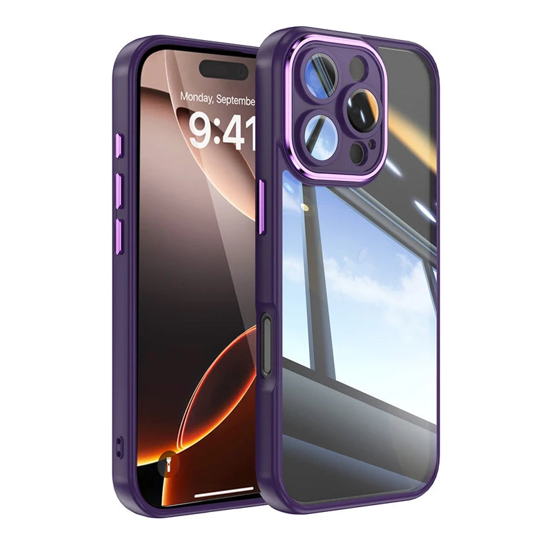 Acrylic Clear Shockproof Case with Camera Protector for iPhone 16 Series