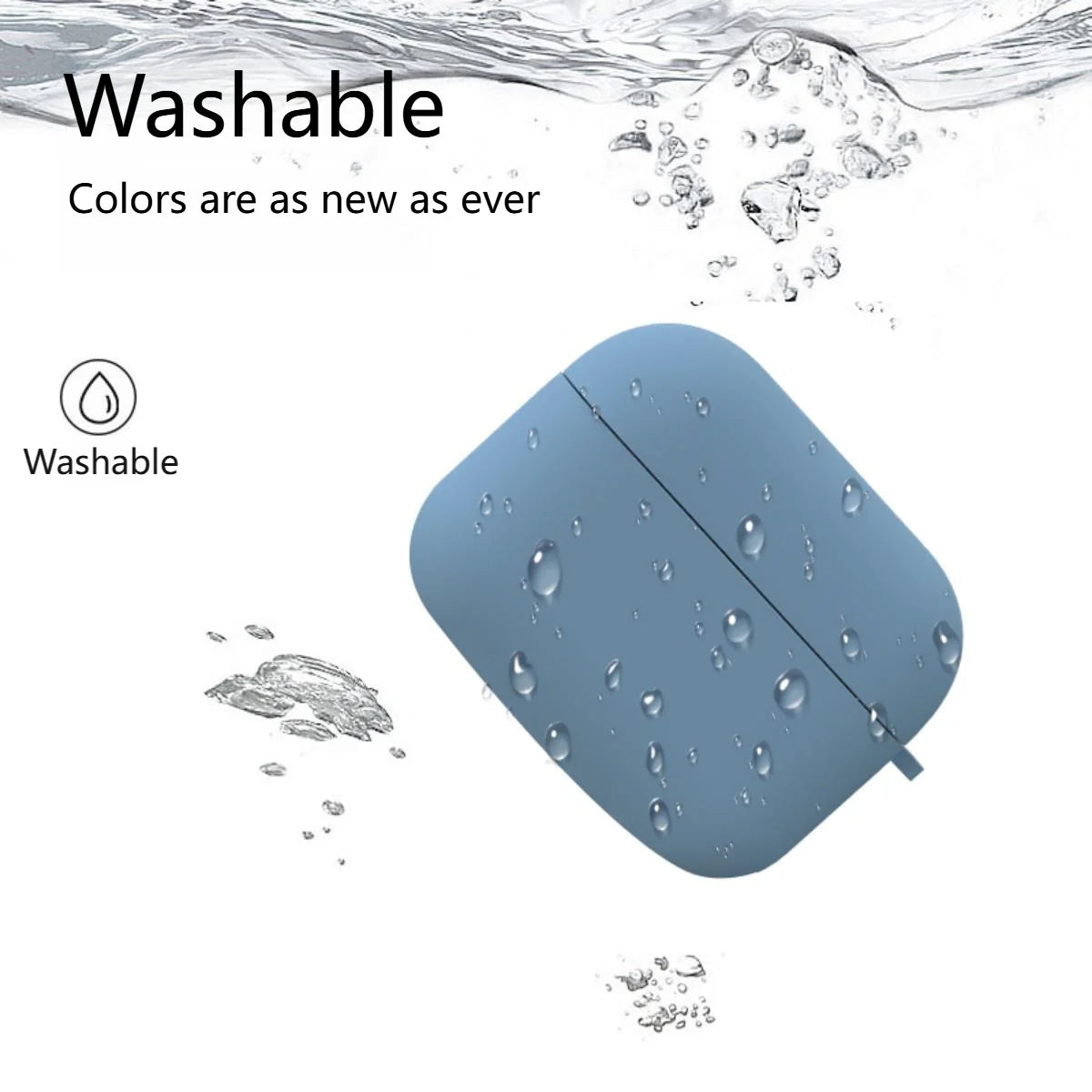 Inner Flocking Silicone and PC Keychain Case for AirPods 4