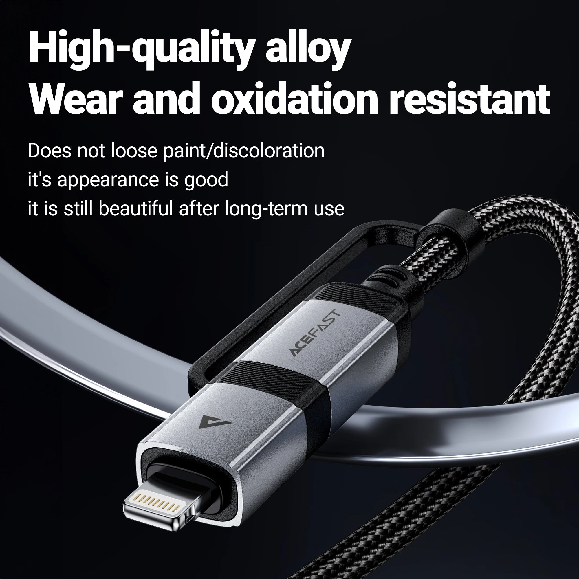ACEFAST 2-in-1 MFi Certified USB-C to USB-C & Lightning Cable